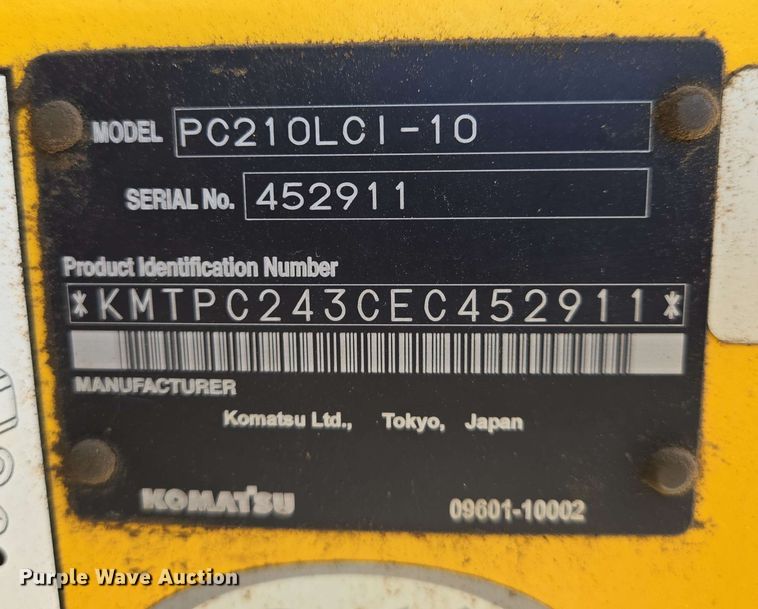image for item EO0806 2016 Komatsu PC210LCI excavator
