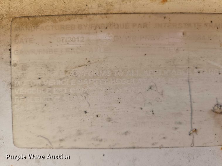 image for item EO0818 2013 Interstate tilt deck equipment trailer