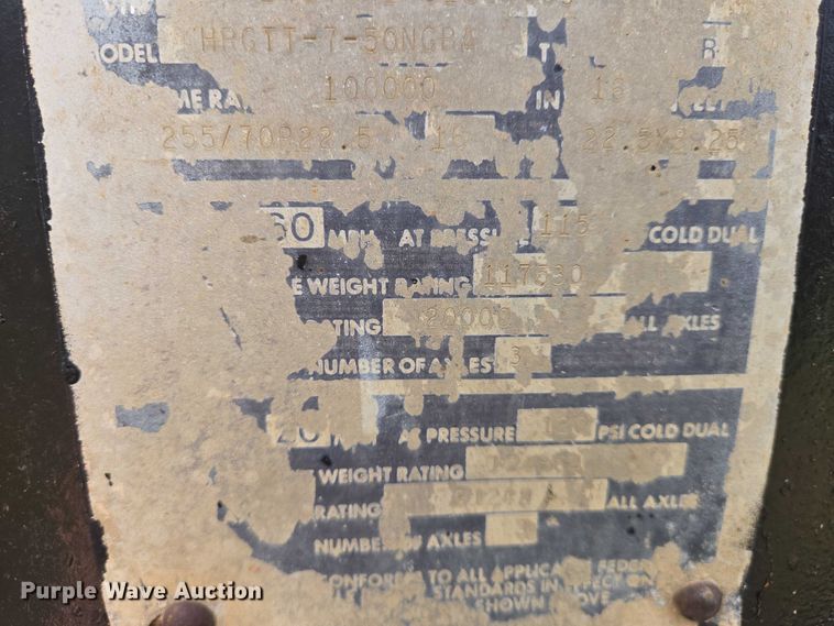 image for item EO0820 1988 Fontaine  lowboy equipment trailer