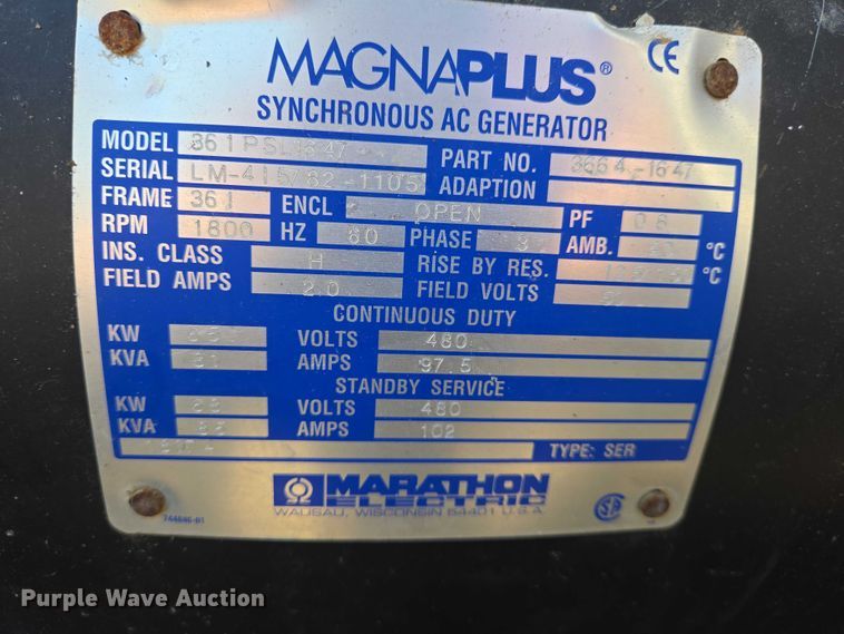 image for item EO0835 2007 Magnum MMG80 generator