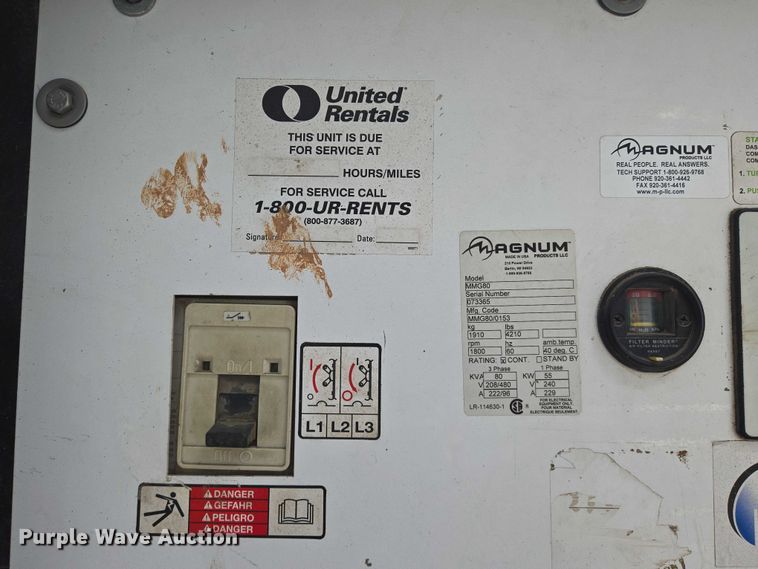 image for item EO0835 2007 Magnum MMG80 generator