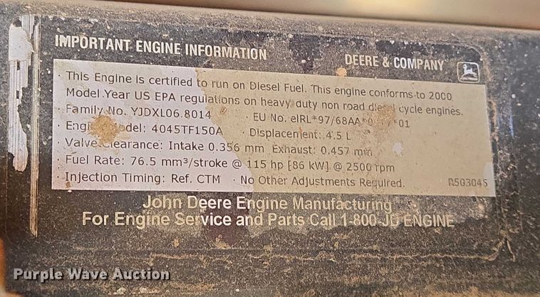 image for item EO0837 2000 Lull 844C-42 Highlander  telehandler