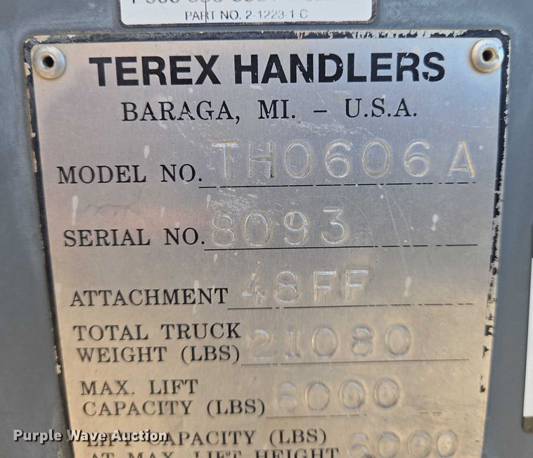 image for item EO0839 Terex TH0606A telehandler