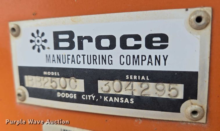 image for item EO0848 2001 Broce BB250-C broom