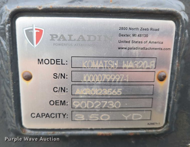 image for item EO0851 2015 Komatsu WA320-7 wheel loader
