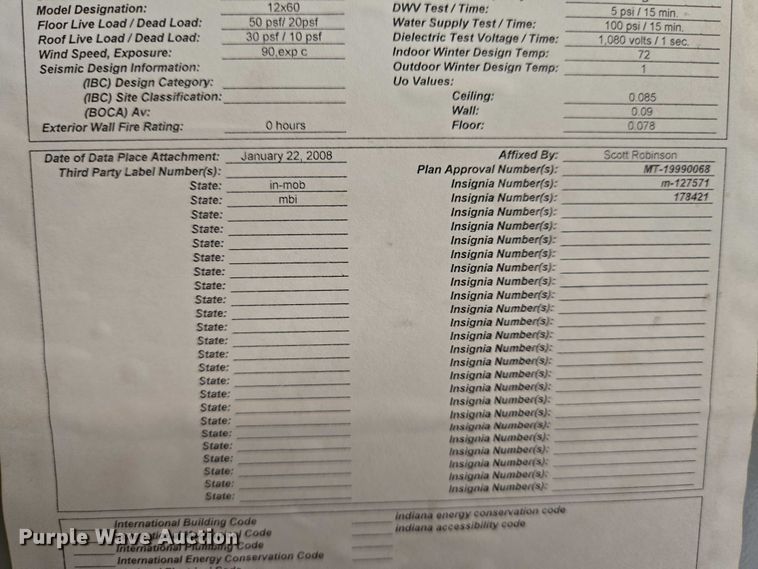 image for item EO0853 2008 Forest River office trailer