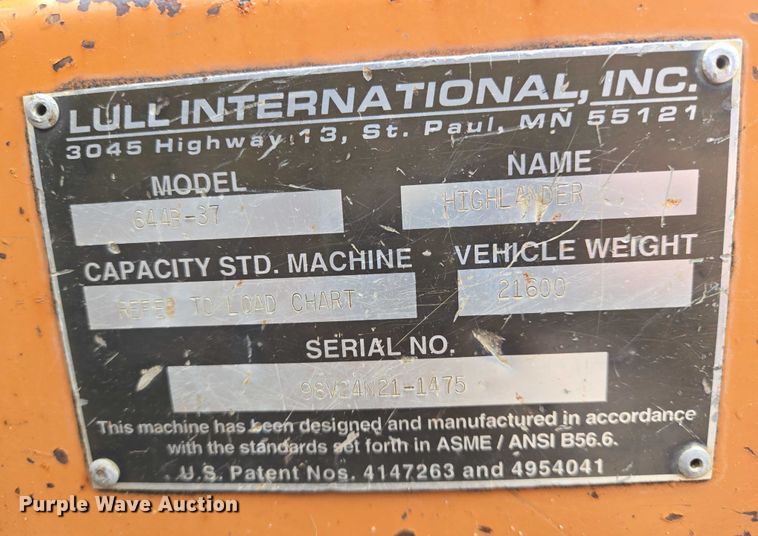 image for item EO0857 1998 Lull 644B-37 telehandler