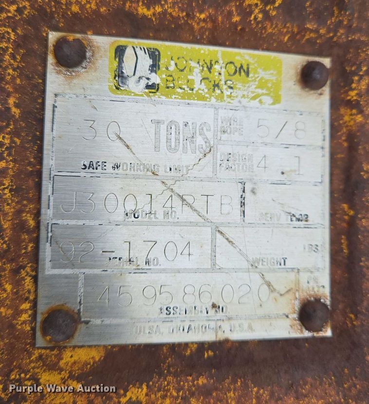 image for item EO0976 Johnson crane block