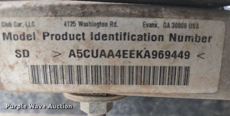 image for item EO1016 2019 Club Car Carryall 1700 utility vehicle