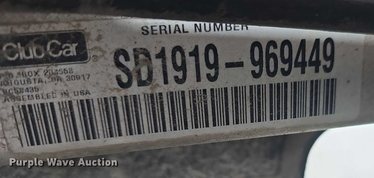 image for item EO1016 2019 Club Car Carryall 1700 utility vehicle