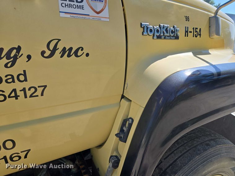 image for item EQ6999 1996 GMC Topkick sewer jetter truck