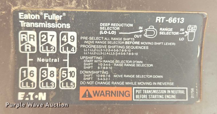 image for item ER5228 1989 International F1954 dump truck