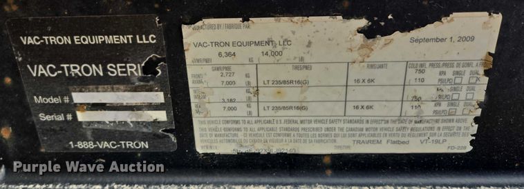 image for item ER5238 2009 Vermeer LP 855 SDT vacuum excavator