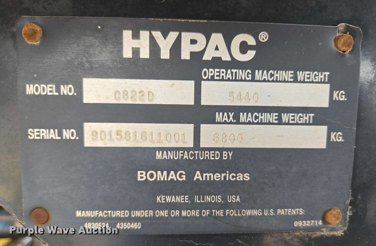 image for item ER5240 Hypac C822D single drum vibratory roller