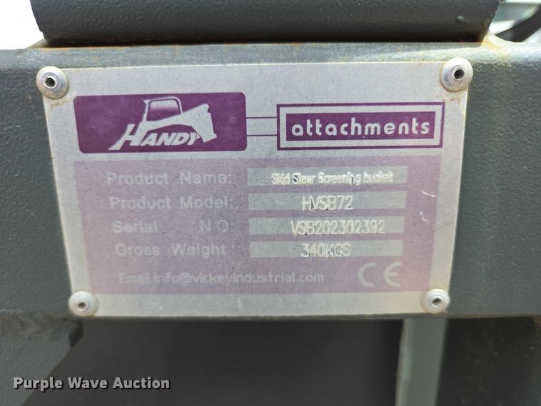 image for item ER5250 Handy HVSB72 skid steer screening bucket