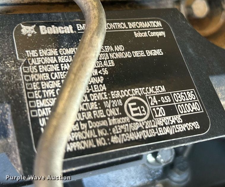 image for item EX9792 2019 Bobcat T740 tracked skid steer loader