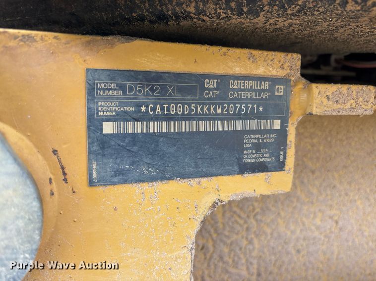 image for item ND9724 2019 Caterpillar D5K2 XL dozer