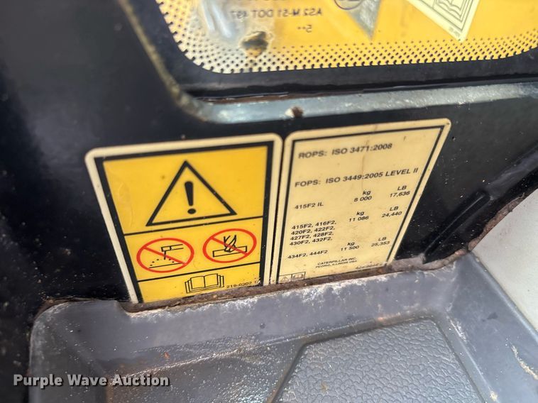 image for item ND9756 2016 Caterpillar 420F2 backhoe