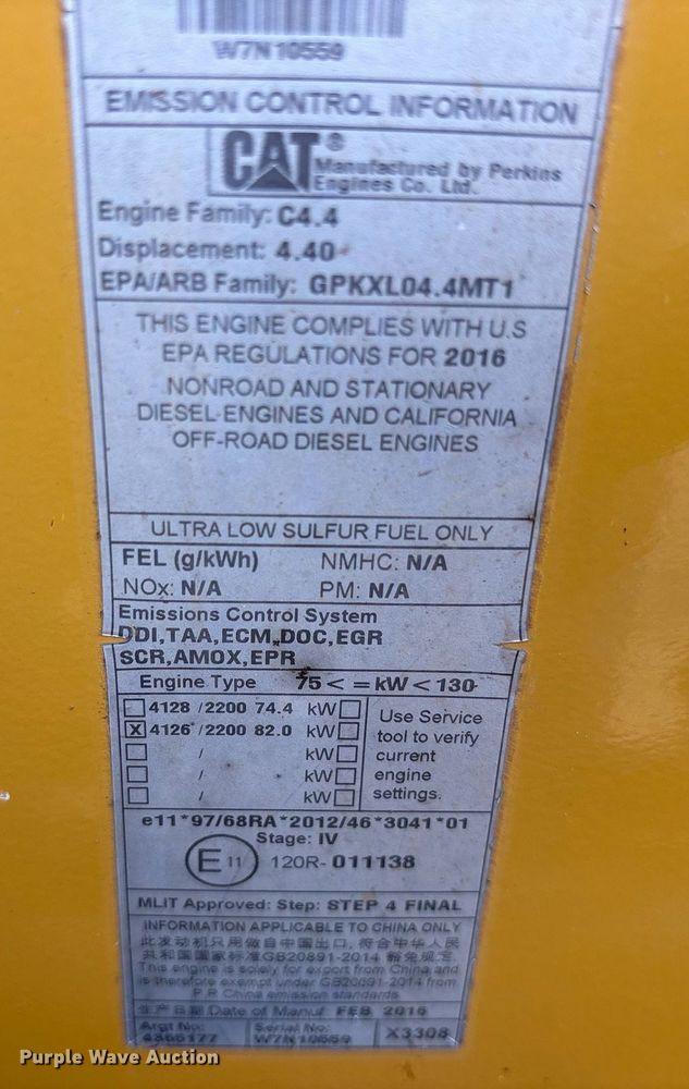 image for item ND9756 2016 Caterpillar 420F2 backhoe