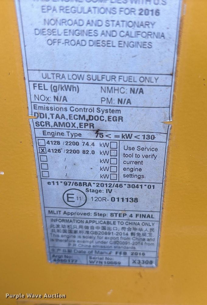 image for item ND9756 2016 Caterpillar 420F2 backhoe