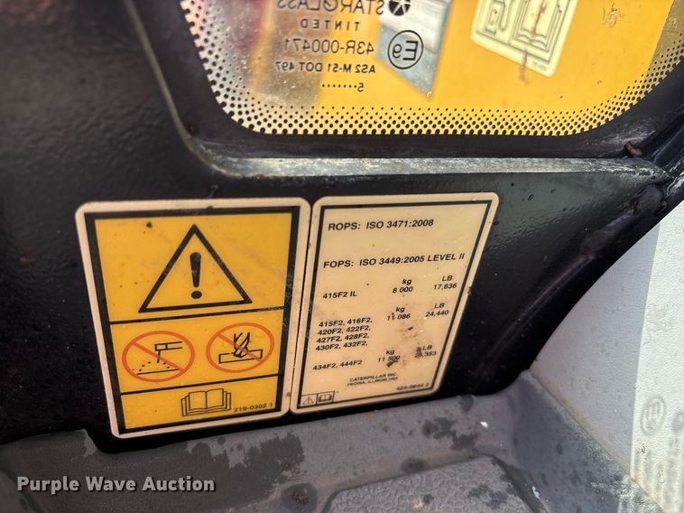 image for item ND9757 2016 Caterpillar 420F2 backhoe