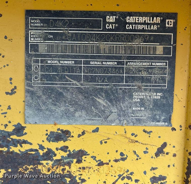 image for item ND9758 2013 Caterpillar D4K2 LGP dozer