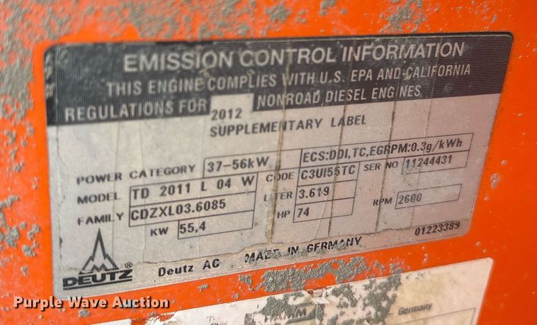 image for item ND9760 2012 Hamm 3307 single drum vibratory roller