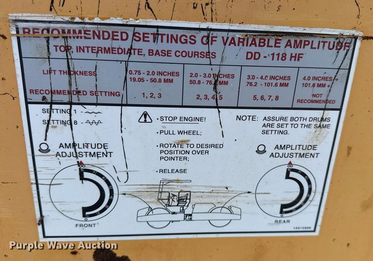 image for item NE9826 2011 Volvo DD118HF double drum vibratory roller