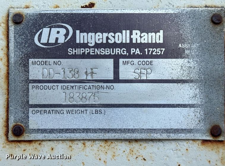 image for item NE9828 2005 Ingersoll Rand DD-138HF double drum vibratory roller