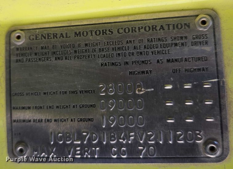 image for item DT6877 1985 Chevrolet C70 tank truck