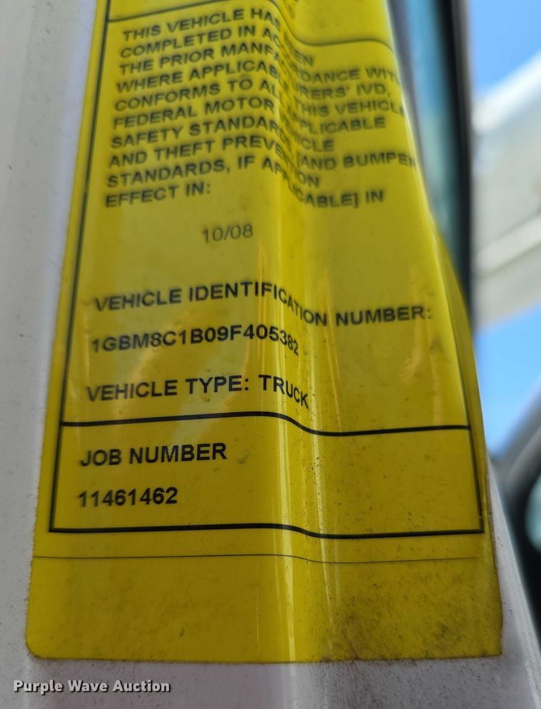 image for item DT6899 2009 Chevrolet C8500 bucket truck