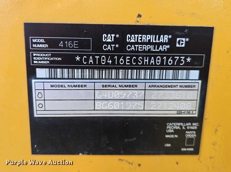 image for item DT6900 2006 Caterpillar 416E backhoe