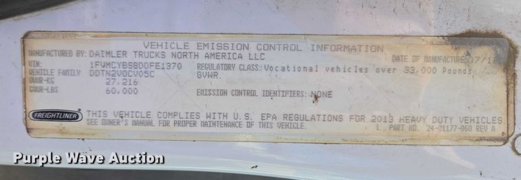 image for item DT7193 2013 Freightliner Business Class M2 roll-off container truck