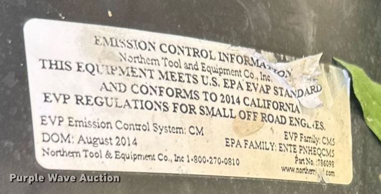 image for item DU9022 North Star 13000 generator