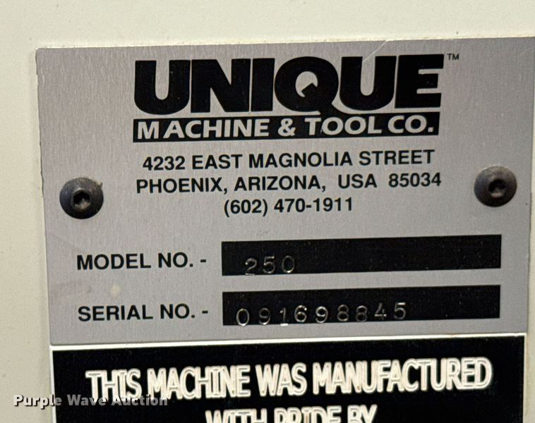 image for item DU9768 Unique 250 door machine