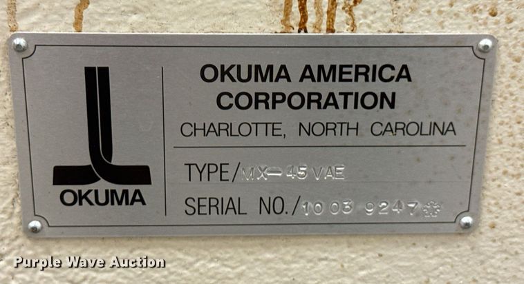image for item DU9769 Okuma MX-45VAE CNC vertical machining center