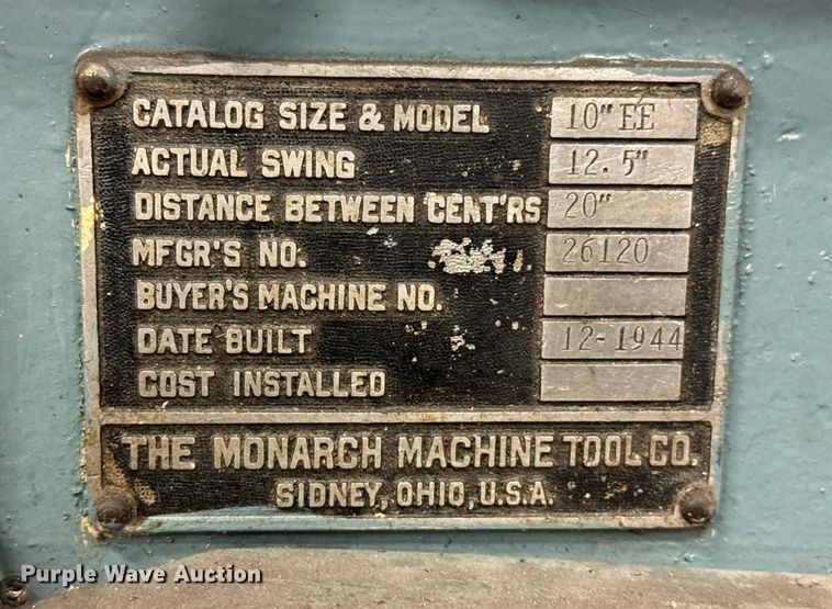 image for item DU9771 1944 Monarch 10