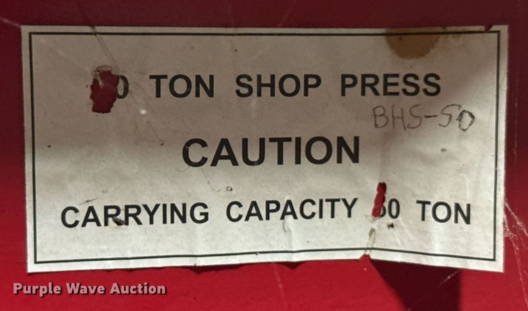 image for item DU9776 AFF BHS-50 hydraulic shop press