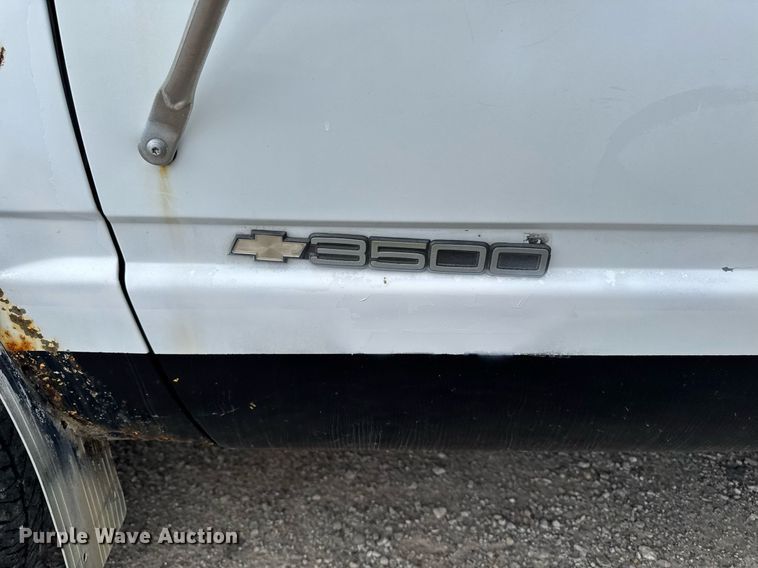 image for item DV2704 1993 Chevrolet Cheyenne 3500 Ext. Cab dump flatbed pickup truck