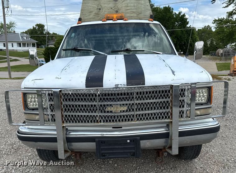 image for item DV2704 1993 Chevrolet Cheyenne 3500 Ext. Cab dump flatbed pickup truck