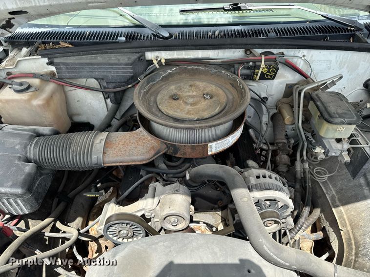 image for item DV2704 1993 Chevrolet Cheyenne 3500 Ext. Cab dump flatbed pickup truck