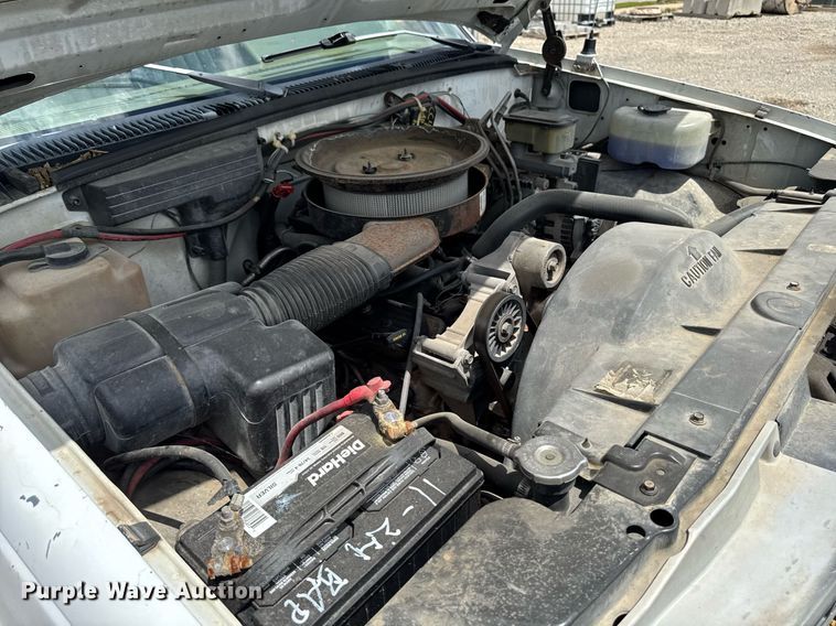 image for item DV2704 1993 Chevrolet Cheyenne 3500 Ext. Cab dump flatbed pickup truck