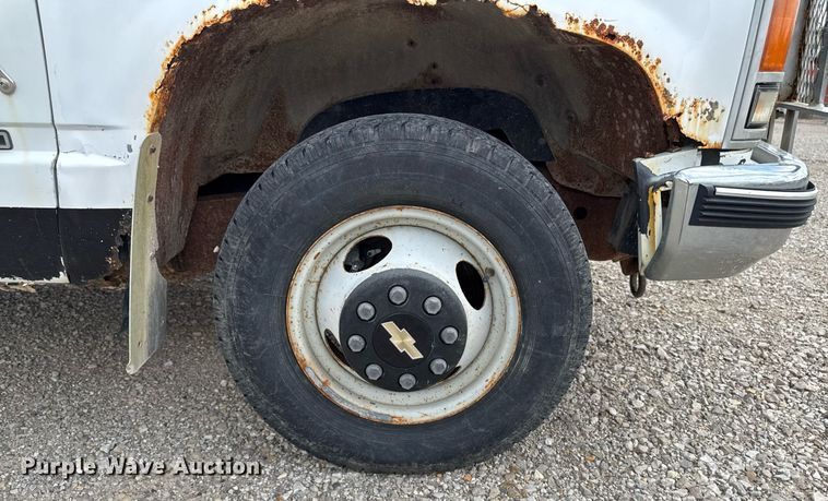 image for item DV2704 1993 Chevrolet Cheyenne 3500 Ext. Cab dump flatbed pickup truck