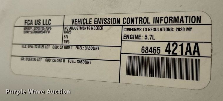 image for item DV4128 2020 Dodge Durango SSV SUV