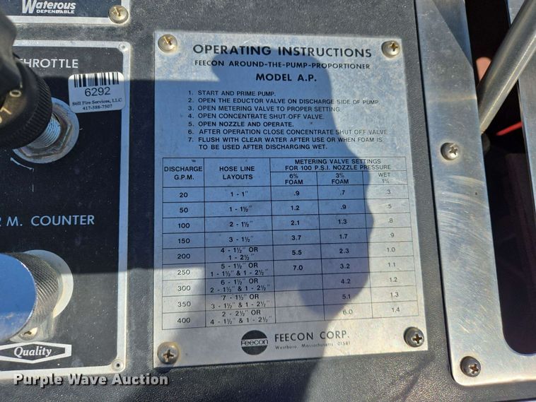 image for item DW7005 1986 Ford C8000 pumper fire truck