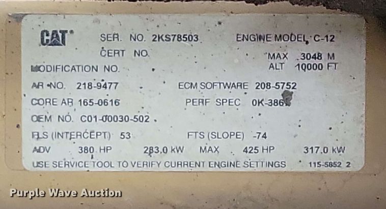 image for item DX6975 2002 Sterling LT9500 dump truck