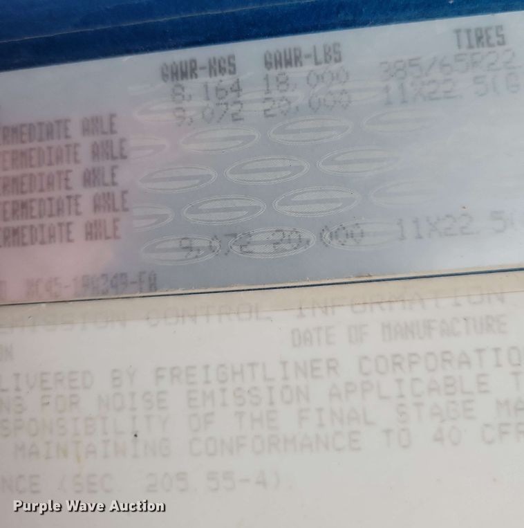 image for item DX6975 2002 Sterling LT9500 dump truck