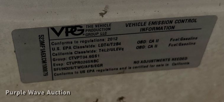 image for item DY0486 2012 Vehicle Production Group MV-1 handicap accessible van
