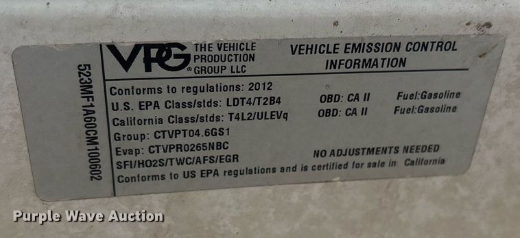 image for item DY0491 2012 Vehicle Production Group MV-1 handicap accessible van