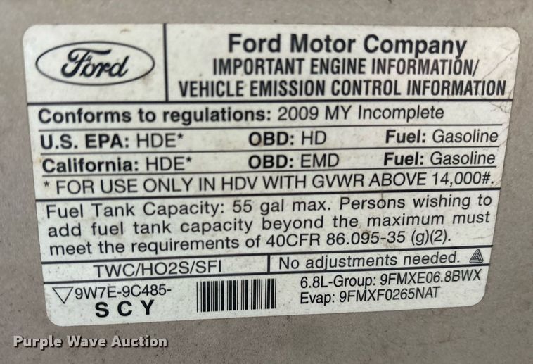 image for item DY0493 2009 Ford E450 shuttle bus